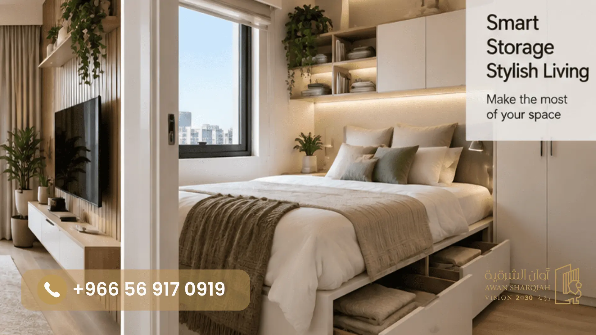 Interior Decor Ideas for Small Spaces That Look Bigger small apartment decor ideas featuring space saving bedroom furniture and organized storage solutions